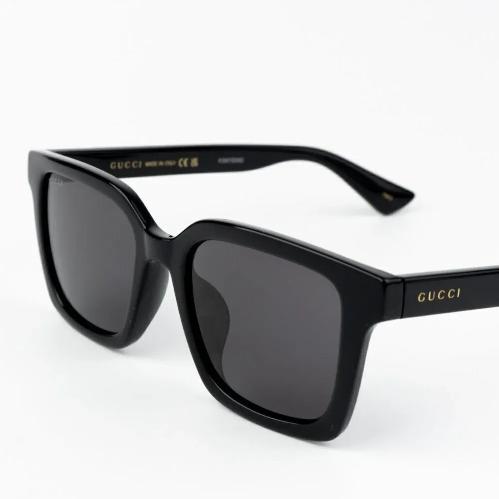 NEW Gucci GG1582SK 001 Black Grey Men Square Sunglasses GG 1582SK
